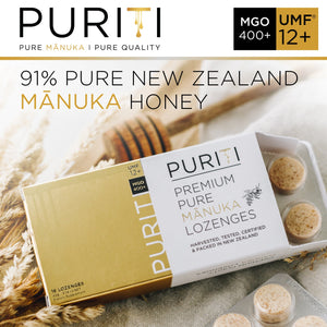 Puriti Genuine UMF 12+ Certified Manuka Honey Lozenges