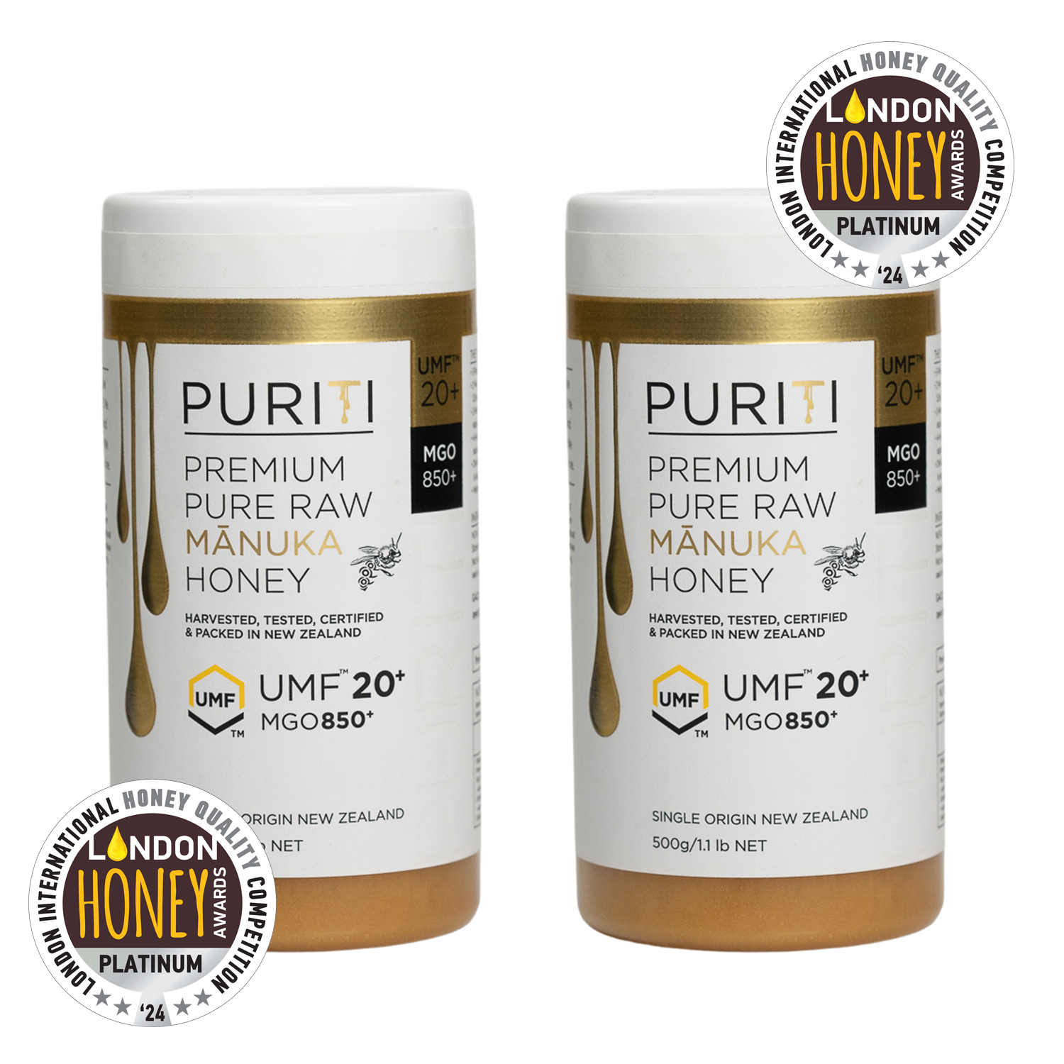 食品 PURITI Manuka Honey UMF 12+ 1000g 2個