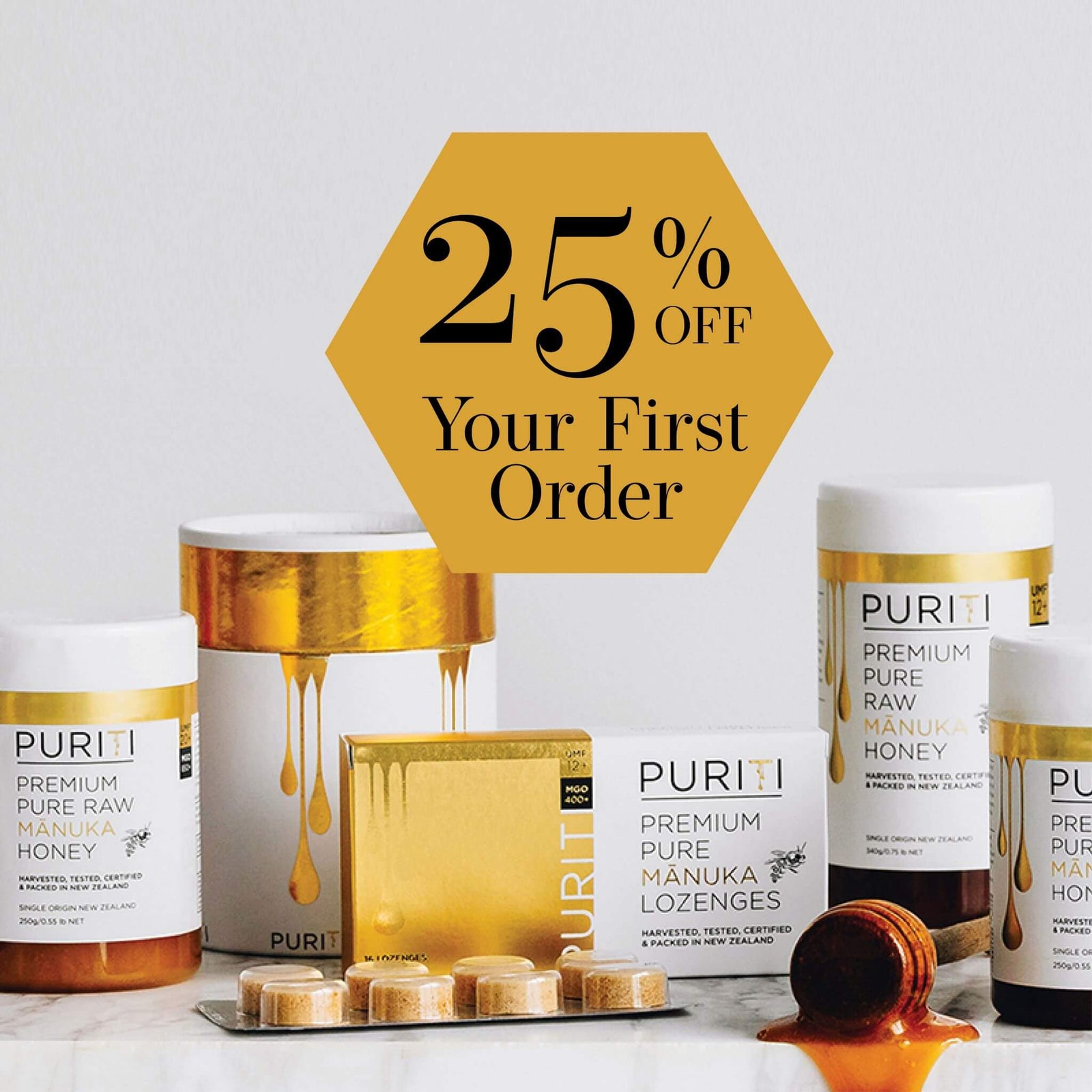 Puriti Genuine Manuka Honey Full Range - 25% Off Your First Order