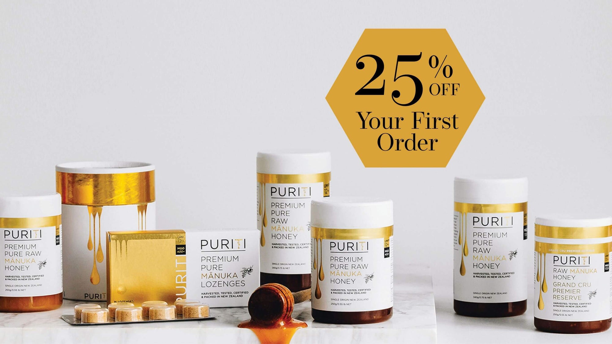 Puriti Genuine Manuka Honey Full Range - 25% Off Your First Order
