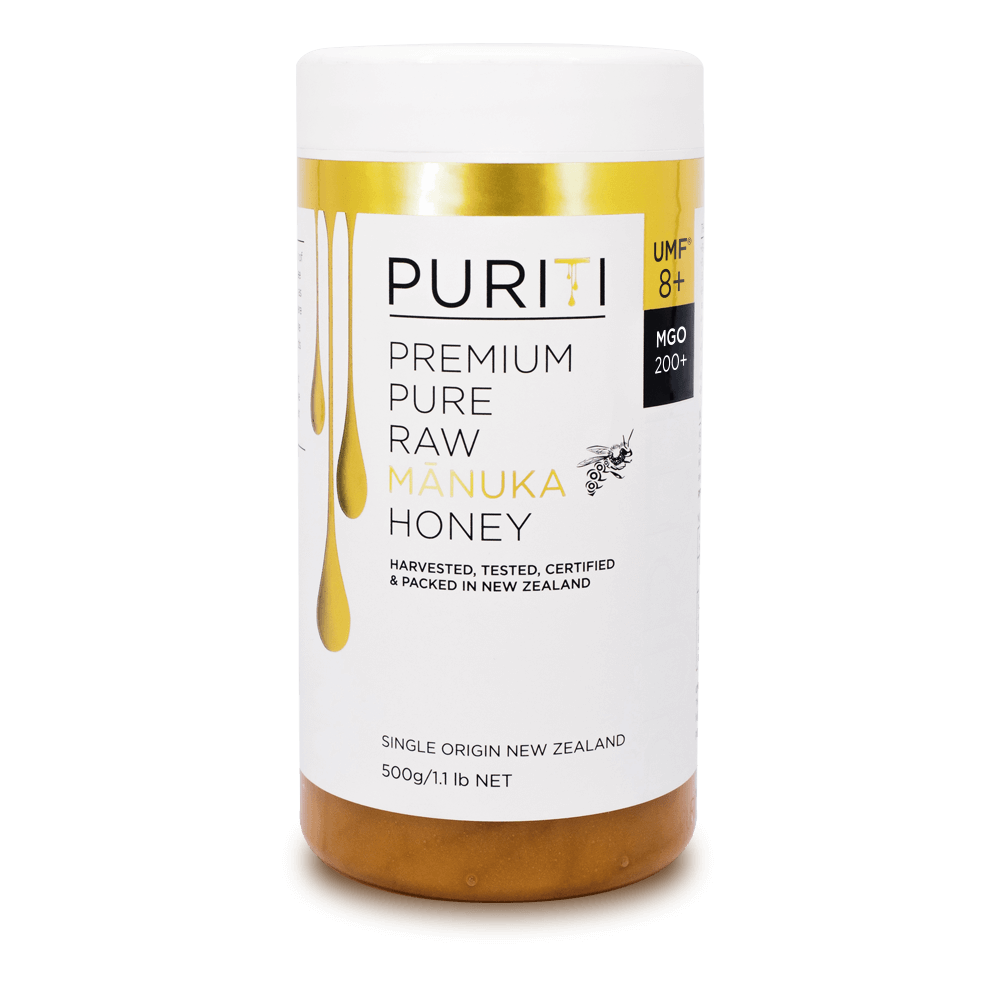 Puriti Premium Raw Manuka Honey UMF 8+ 500g 17.6 oz Jar