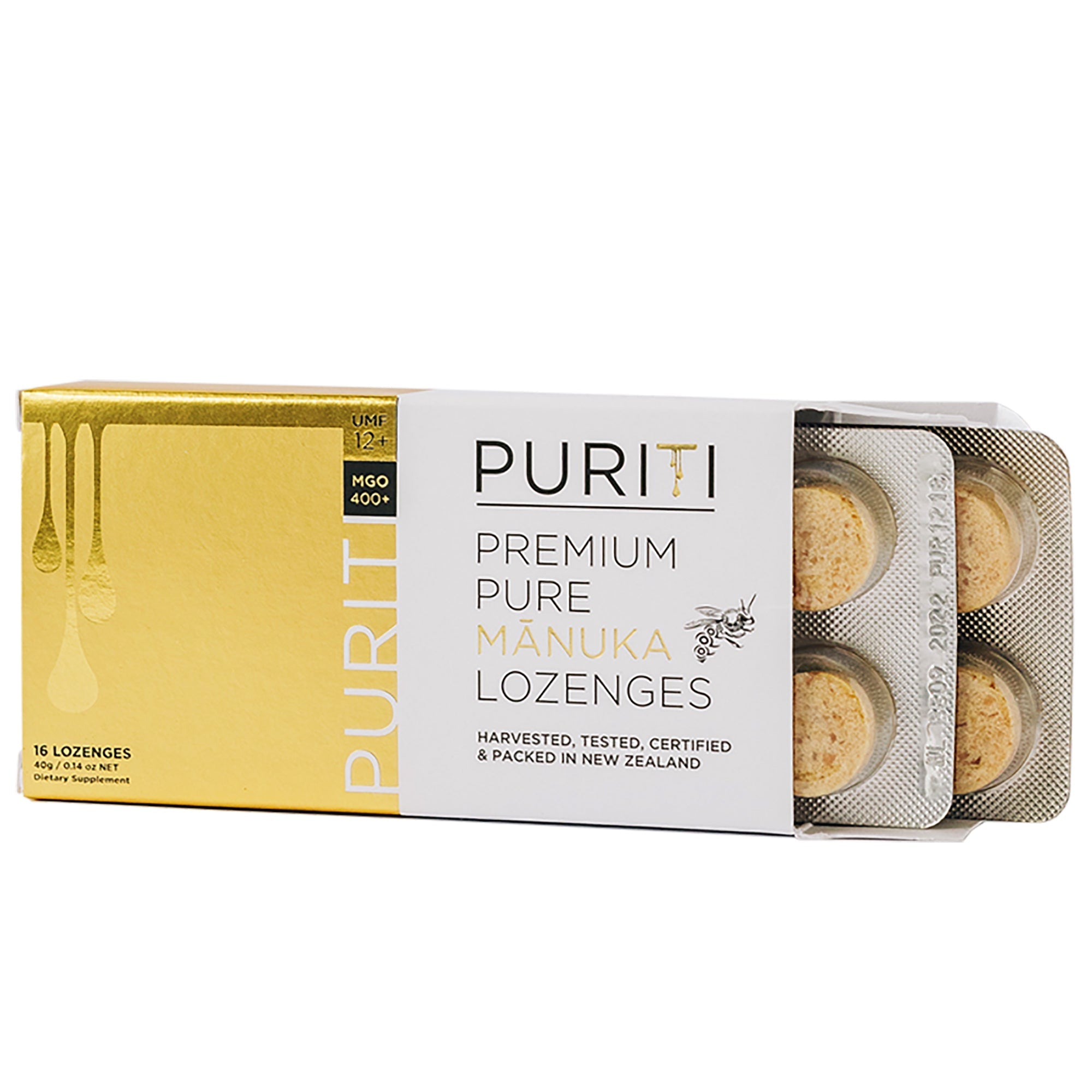 Puriti Genuine UMF 12+ Certified Manuka Honey Lozenges